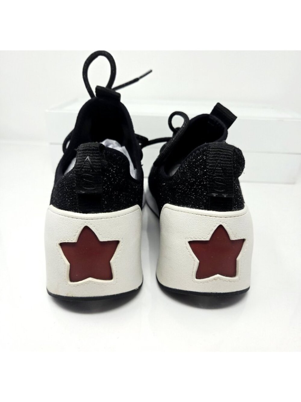 Ash Jaguar Star Knit Platform Sneakers Black Metallic Womens EU 37 US 7 Goth - Picture 5 of 8